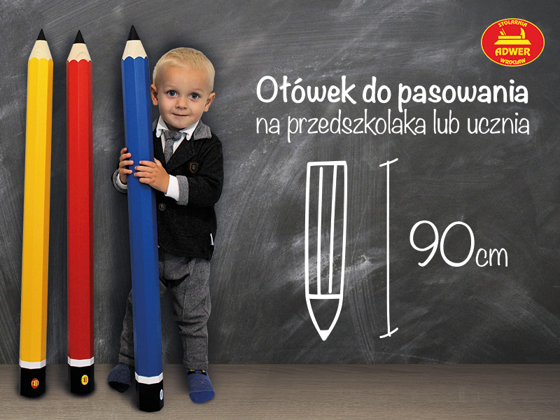 OŁÓWEK czy też KREDKA, jako nieodzowny element pasowania na przedszkolaka lub ucznia.